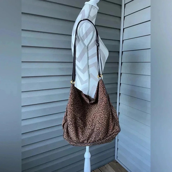 Vintage 80s- BOTTEGA VENETA Leopard Shoulder Bag Made In Italy - Picture 3 of 16